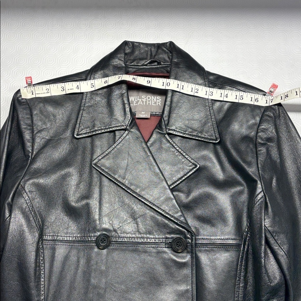 Wilson Leather Double Breasted Leather Jacket Black Medium - Picture 10 of 14